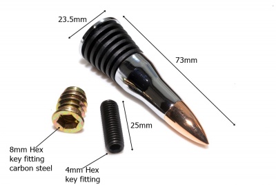 Bullet Style Chrome/Copper Bottle Stopper Kit